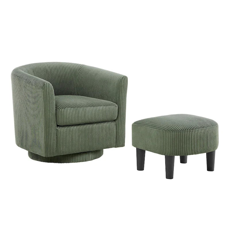 26.38 Fauteuil pivotant avec ottoman