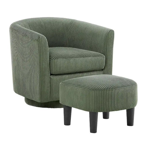 26.38 Fauteuil pivotant avec ottoman