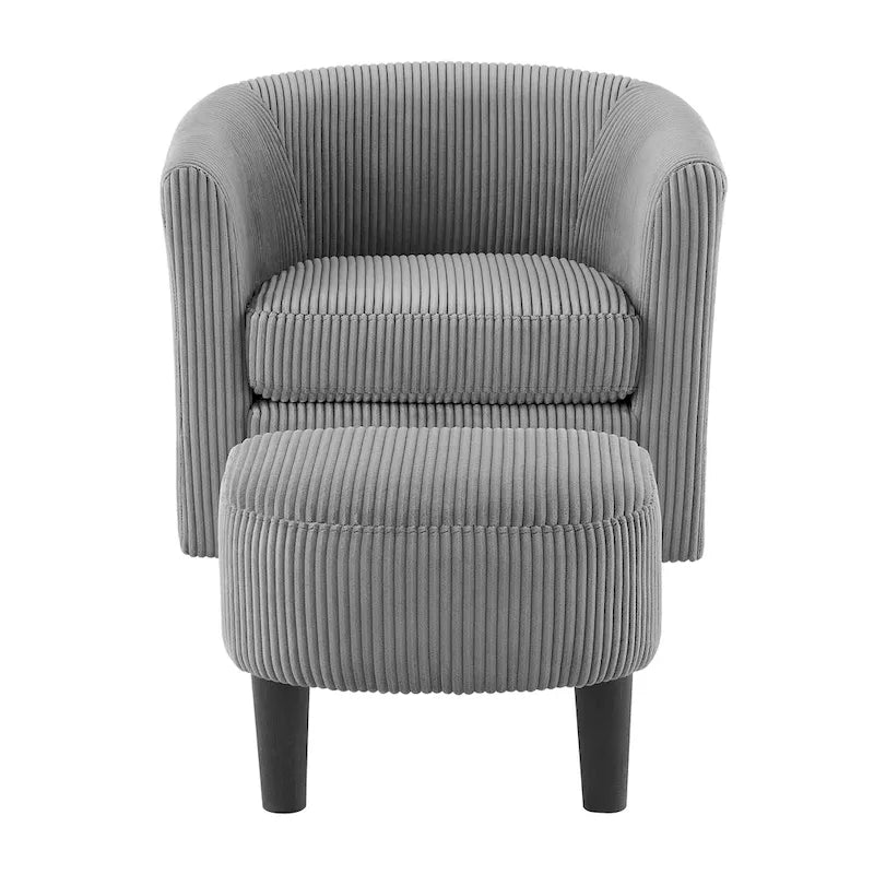 26.38 Fauteuil pivotant avec ottoman