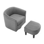 26.38 Fauteuil pivotant avec ottoman