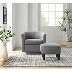 26.38 Fauteuil pivotant avec ottoman