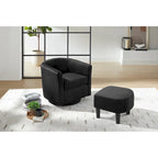 26.38 Fauteuil pivotant avec ottoman