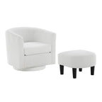 26.38 Fauteuil pivotant avec ottoman
