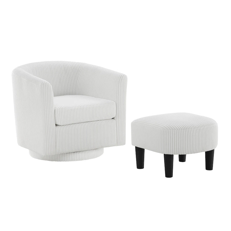 26.38 Fauteuil pivotant avec ottoman