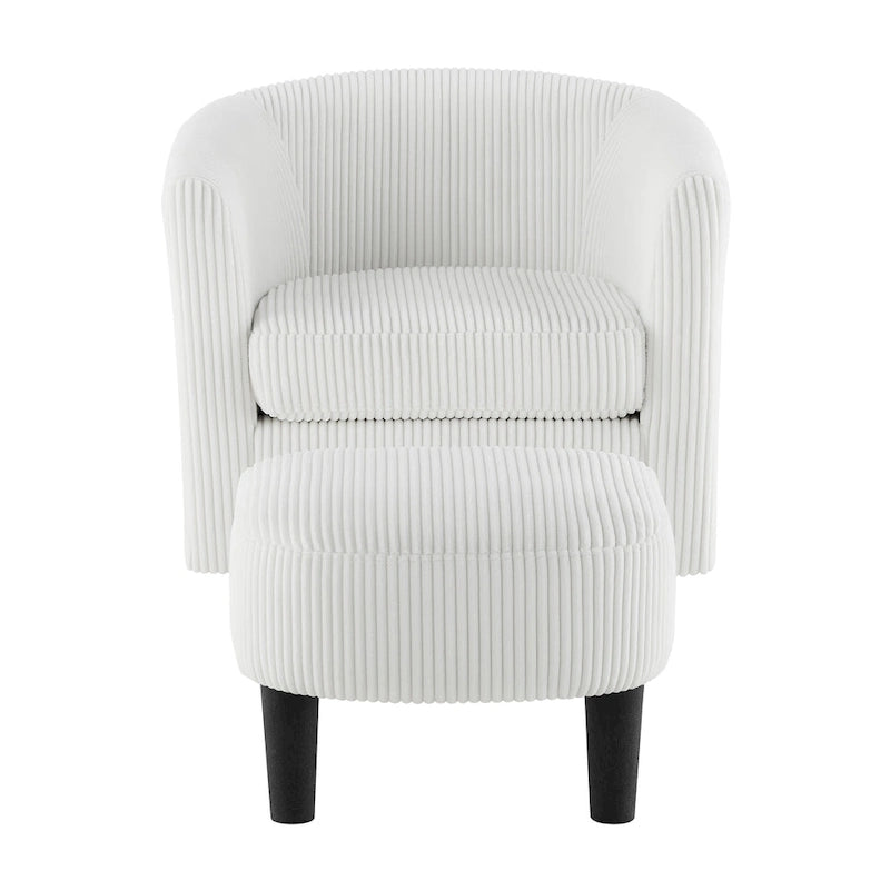26.38 Fauteuil pivotant avec ottoman
