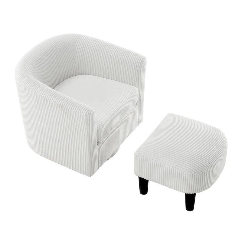 26.38 Fauteuil pivotant avec ottoman