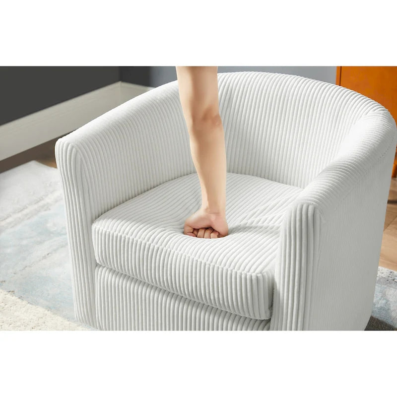 26.38 Fauteuil pivotant avec ottoman