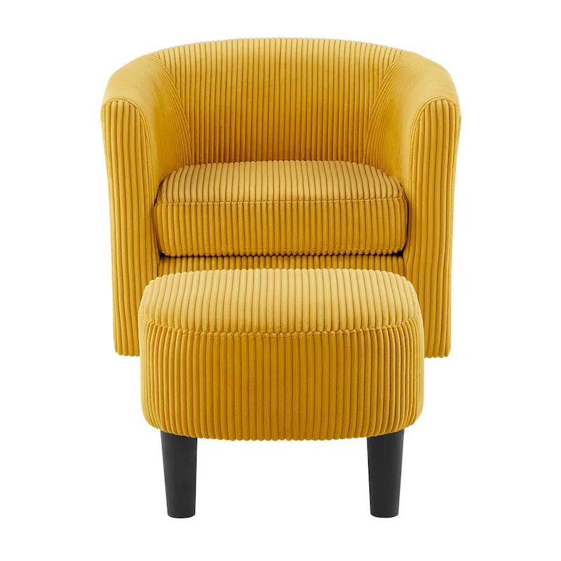 26.38 Fauteuil pivotant avec ottoman