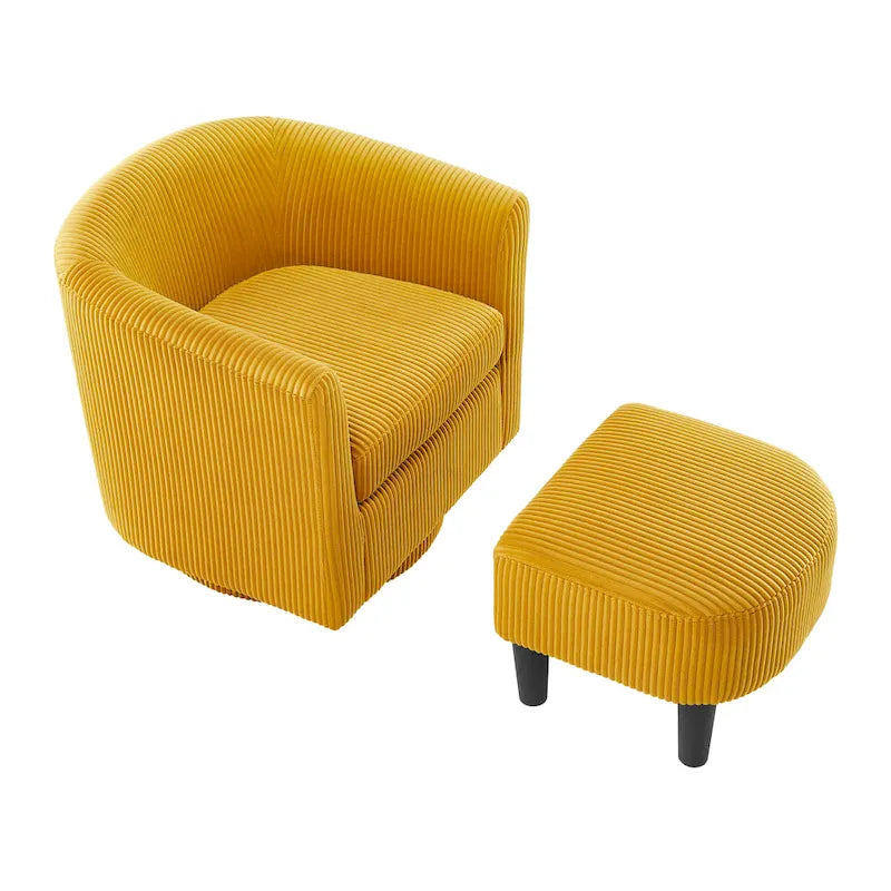 26.38 Fauteuil pivotant avec ottoman