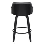 Tabouret de bar pivotant Alec de 30 po noir/gris - Armen Living