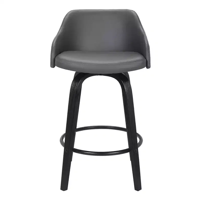 Tabouret de bar pivotant Alec de 30 po noir/gris - Armen Living