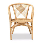 Chaise de salle à manger Kagama en rotin marron - bali & pari : Bohème, Bambou, Confort, Piètement stable