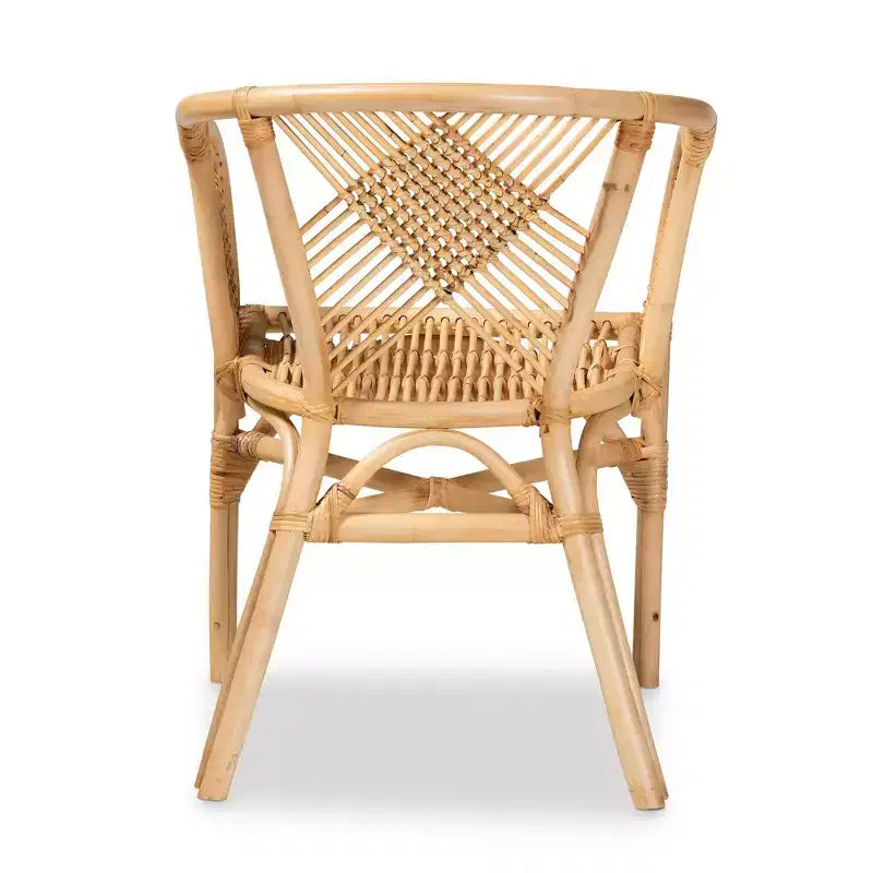 Chaise de salle à manger Kagama en rotin marron - bali & pari : Bohème, Bambou, Confort, Piètement stable