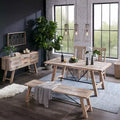 Ink+Ivy Set of 2 Sonoma Dining Side Chair Natural/Gray: Upholstered, Wood Frame, Foam Cushion
