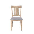 Ink+Ivy Lot de 2 chaises de salle à manger Sonoma, naturel/gris : Rembourrées, cadre en bois, coussin en mousse