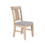 Ink+Ivy Lot de 2 chaises de salle à manger Sonoma, naturel/gris : Rembourrées, cadre en bois, coussin en mousse