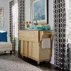 Desserte de cuisine avec dessus en acier inoxydable, coloris naturel - Home Styles : îlot roulant, rangement, design moderne