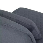 Fauteuil d'appoint Cohan 25 po avec coussin lombaire gris - Wyndenhall : siège rembourré contemporain sans accoudoirs, cadre métallique