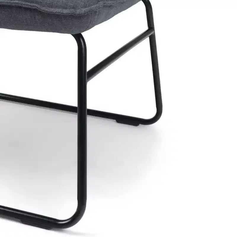 Fauteuil d'appoint Cohan 25 po avec coussin lombaire gris - Wyndenhall : siège rembourré contemporain sans accoudoirs, cadre métallique