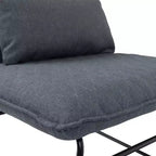 Fauteuil d'appoint Cohan 25 po avec coussin lombaire gris - Wyndenhall : siège rembourré contemporain sans accoudoirs, cadre métallique
