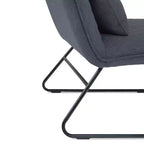 Fauteuil d'appoint Cohan 25 po avec coussin lombaire gris - Wyndenhall : siège rembourré contemporain sans accoudoirs, cadre métallique