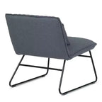 Fauteuil d'appoint Cohan 25 po avec coussin lombaire gris - Wyndenhall : siège rembourré contemporain sans accoudoirs, cadre métallique