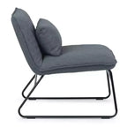 Fauteuil d'appoint Cohan 25 po avec coussin lombaire gris - Wyndenhall : siège rembourré contemporain sans accoudoirs, cadre métallique