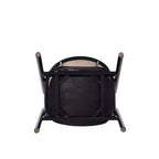 Fauteuil en bois Versailles noir/rotin Manhattan Comfort - Manhattan Comfort : Accents en rotin, aucun assemblage requis