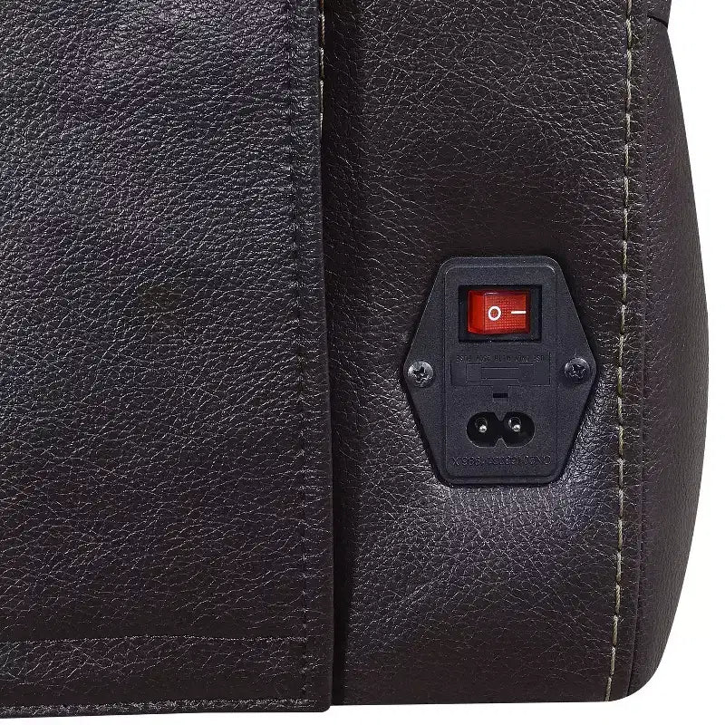 Canapé inclinable électrique Coachella marron - Steve Silver Co. : Cuir véritable, port USB, 3 places