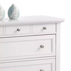 Commode Naples blanc cassé - Homestyles : Rangement de chambre à coucher avec 4 tiroirs, cadre en bois massif