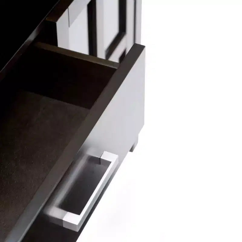 Meuble TV haut WyndenHall Waterloo pour téléviseurs jusqu'à 55", marron hickory : Moderne du milieu du siècle avec rangement, cadre en pin