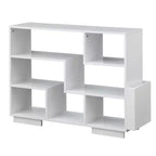 angelo:HOME 30" Leon Mid-Century Bookcase White: Fixed & Open Back, MDF Cube Storage