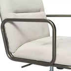 Chaise de bureau moderne Finch Franklin crème/blanc : Rembourrée, pivotante, hauteur réglable, structure en bois et métal