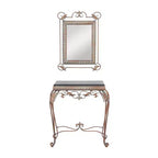 Set of 2 Traditional Iron Console Tables with Mirror Bronze - Olivia & May: Elegant Foyer Furniture, Wall-Mountable