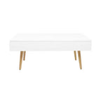 Contemporary Wood Coffee Table White - Olivia & May