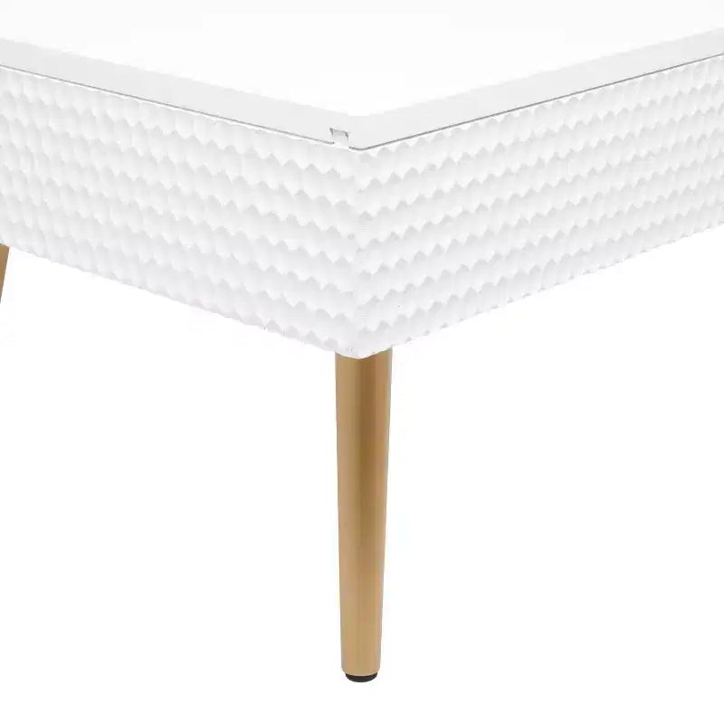 Table basse en bois contemporaine blanche - Olivia & May
