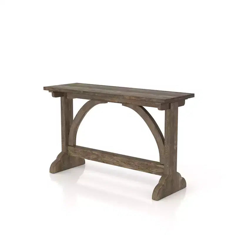Console de table à double piédestal Jobrin en chêne recyclé - miBasics