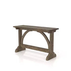Console de table à double piédestal Jobrin en chêne recyclé - miBasics