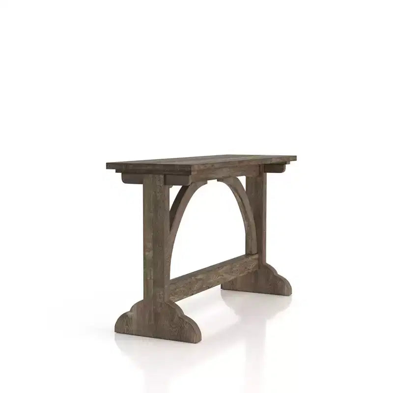 Console de table à double piédestal Jobrin en chêne recyclé - miBasics