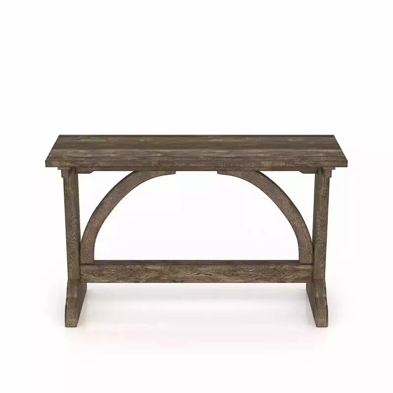 Console de table à double piédestal Jobrin en chêne recyclé - miBasics