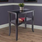 Console de salon Winsome Camden, couleur café : style traditionnel, étagère fixe, cadre en bois composite, pour entrée ou salon