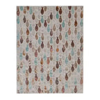 Table d'appoint Priscille 45,7 cm x 35,6 cm en métal doré - Linon: Coquille de Capiz, cadre géométrique, style «Coastal Glam»