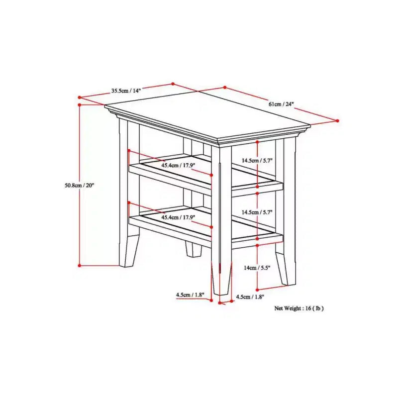 Table d'appoint étroite Normandy 14 - Wyndenhall
