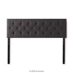 Tête de lit rembourrée réglable Emmie avec capitonnage en losanges - Brookside Home