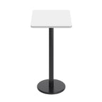 Plateau de table rectangulaire stratifié Flash Furniture 24'' x 30'' avec pied de table rond de 18'' de hauteur bar