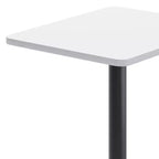 Plateau de table rectangulaire stratifié Flash Furniture 24'' x 30'' avec pied de table rond de 18'' de hauteur bar