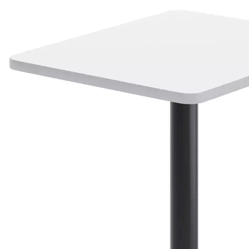 Plateau de table rectangulaire stratifié Flash Furniture 24'' x 30'' avec pied de table rond de 18'' de hauteur bar