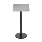 Plateau de table rectangulaire stratifié Flash Furniture 24'' x 30'' avec pied de table rond de 18'' de hauteur bar