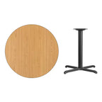 Plateau de table rond stratifié Flash Furniture de 36 po avec base de 30 po x 30 po de hauteur de table