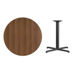 Plateau de table rond stratifié Flash Furniture de 36 po avec base de 30 po x 30 po de hauteur de table